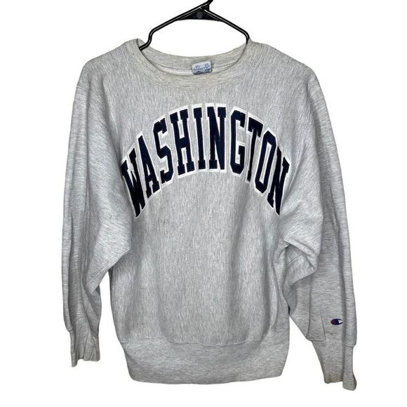 Vintage Champion Reverse Weave Made In USA Washington Sweatshirt Medium - Picture 1 of 5